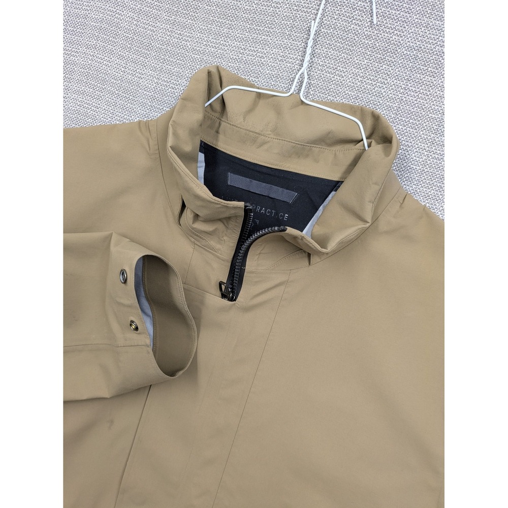 Lululemon Windbreaker Jacket Mens XL Beige Full Zip Hooded Lined Running Outdoor